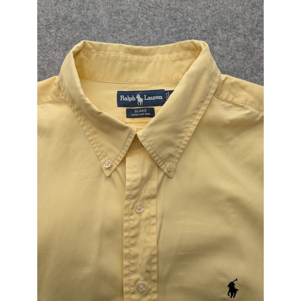 Ralph Lauren Blake Men's Shirt XXL Yellow Button-up Long Sleeve - Picture 2 of 9
